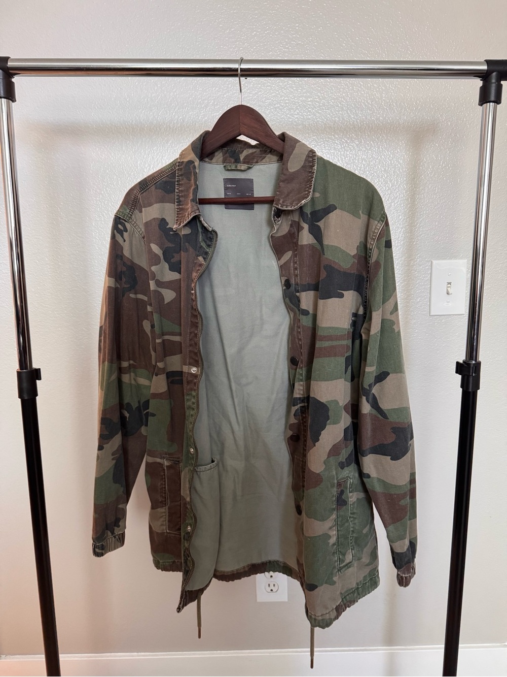 Zara Men's Camouflage Field Jacket - Green & Brown Camo